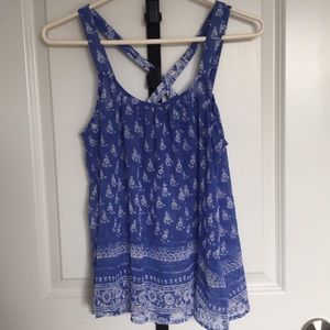 EXPRESS light blue sheer blouse